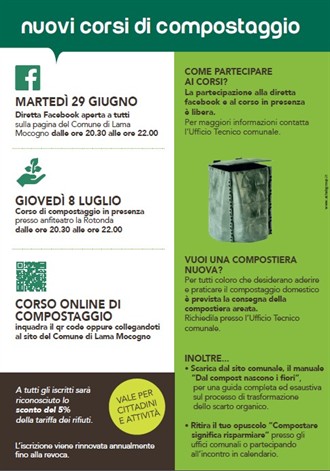 Nuovi corsi di compostaggio