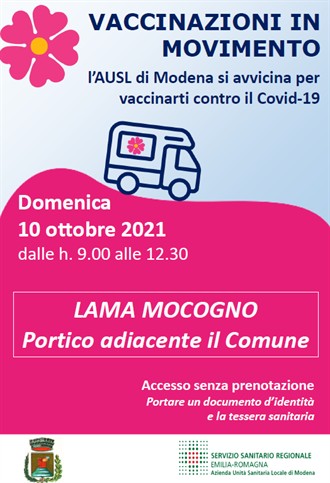 Vaccinazioni in movimento - 10 Ottobre a Lama Mocogno