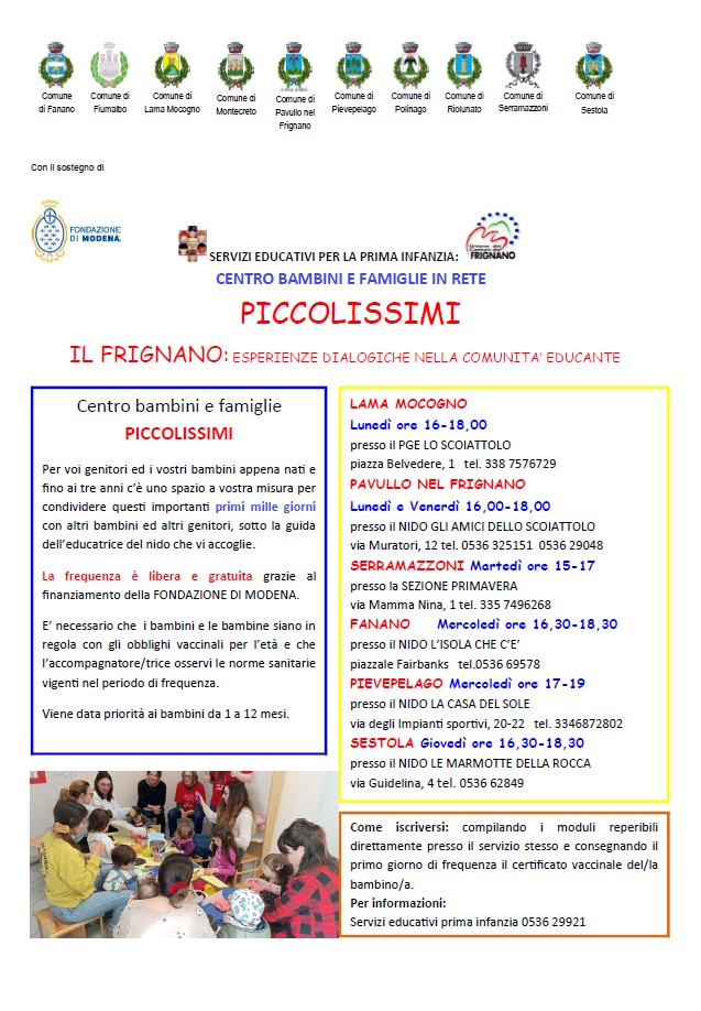 Progetto piccolissimi 2024